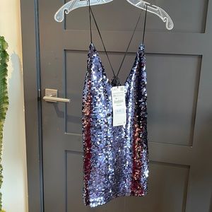 NWT Zara sequin top